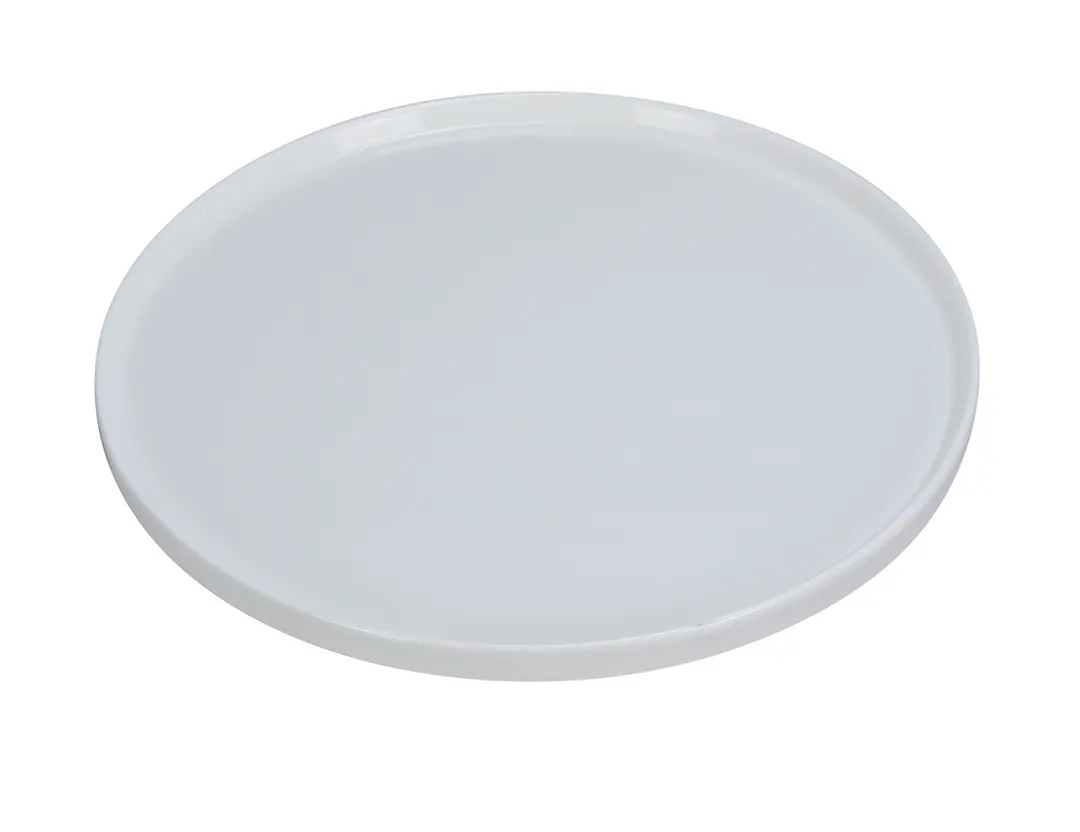 Yanco PP-114 Porcelain 14" Pizza Plate, Coupe Rim, White, Dishwasher Oven Microwave Safe - Dozen