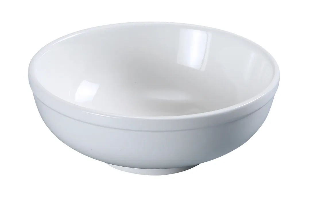 Yanco PS-18 - 15 Oz White Porcelain Nappy Bowl, 5.5" Diameter, Dishwasher Safe - Dozen