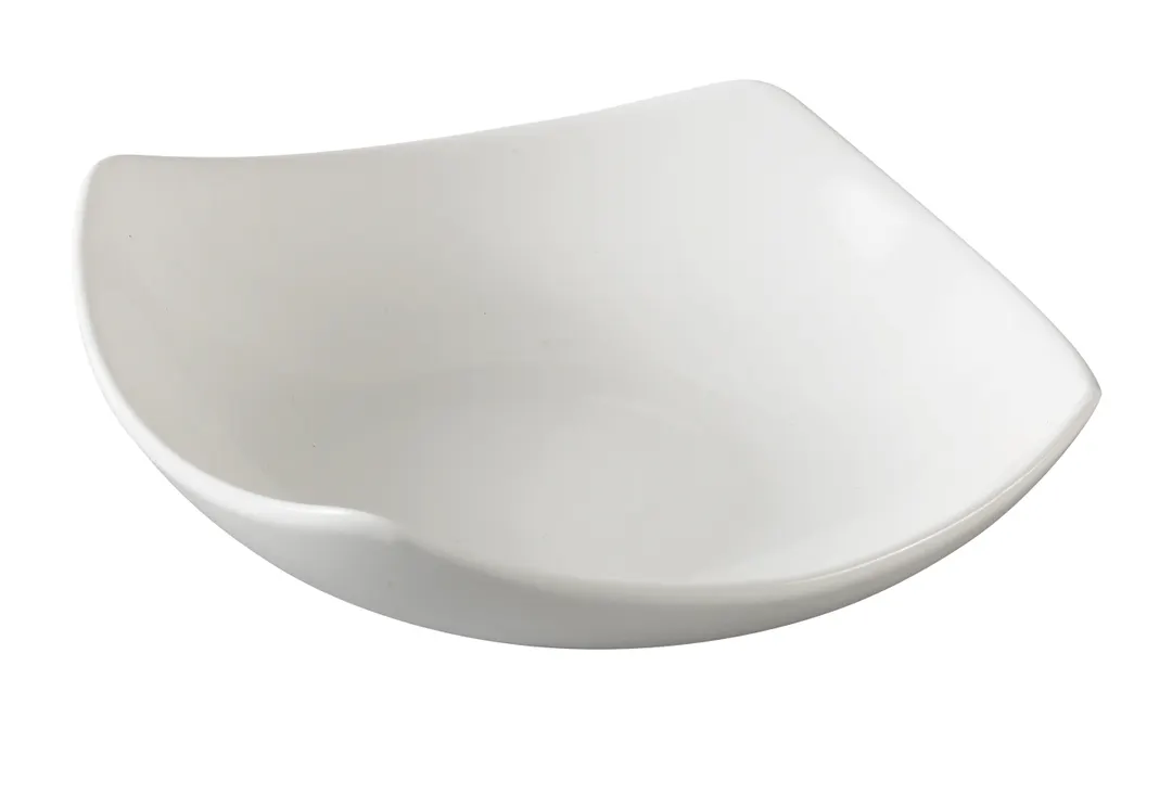 Yanco PS-2109 Square White Porcelain Bowl, 9" Diameter, 24 Oz Dishwasher Microwave Safe - Dozen