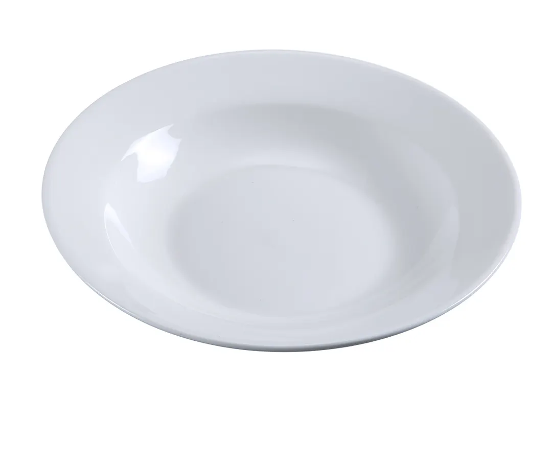 Yanco PS-3 Piscataway Soup Plate, 9" Diameter, 10 oz White Round Porcelain Bowl - Dozen