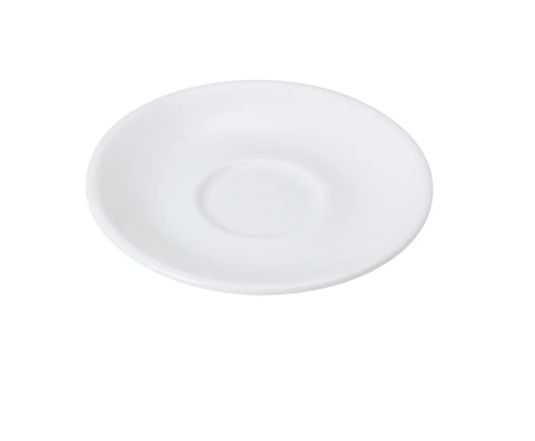 Yanco PS-36 Round White Porcelain Saucer, 4.5" Diameter, Dishwasher Oven Microwave Safe - Dozen