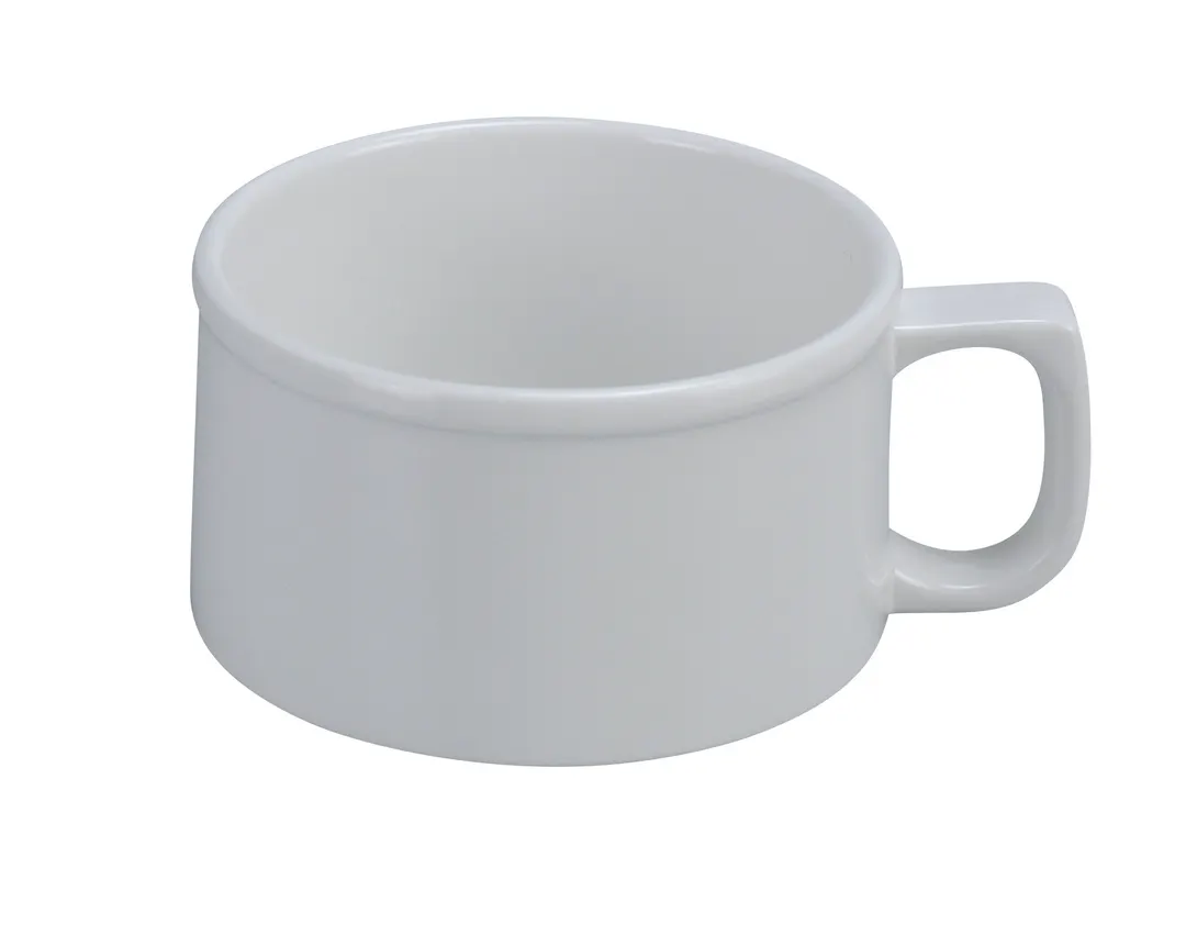 Yanco PT-9016 - 8 oz Tree Soup Mug, 4" Dia x 4-5/8" H, Beige Melamine, Dishwasher Safe - Dozen