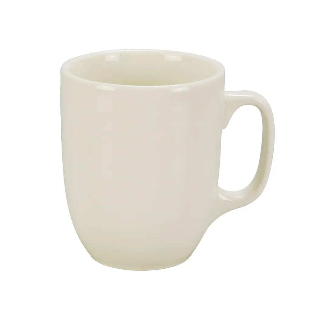 Yanco RE-15-J China Mug - 15 oz Ceramic White, 3-1/2" Dia. x 4-1/2" H, Dishwasher Safe - Dozen