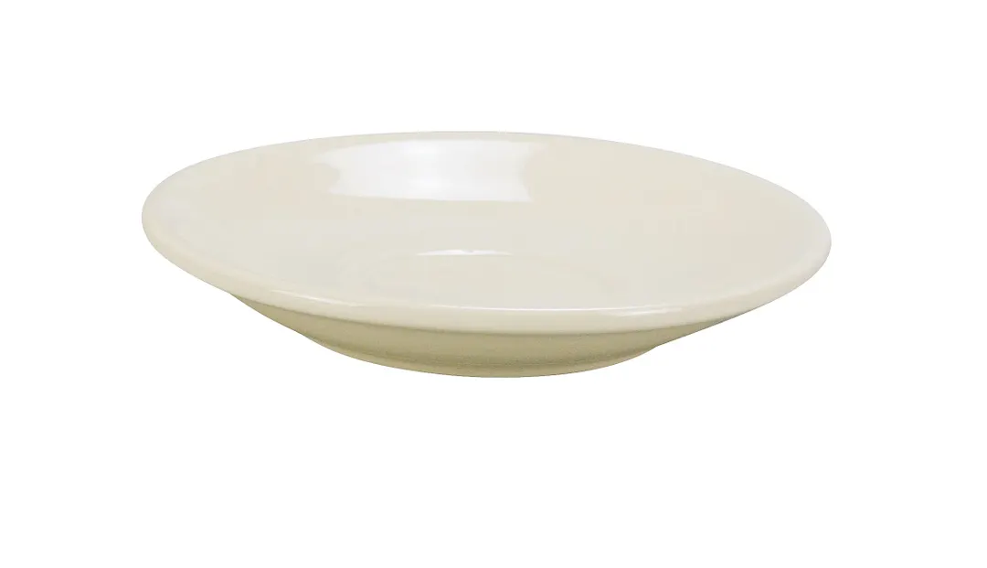 Yanco RE-2 - 6-1/8" Round Ceramic Saucer, White, Dishwasher & Microwave Safe - Dozen