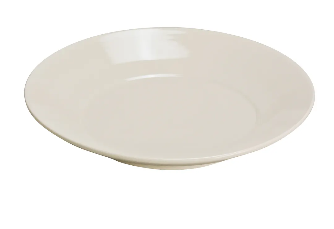 Yanco RE-210 Recovery Salad Plate, 10-1/2" Dia x 1-7/8" H, Wide Rim, Ceramic White, Safe - Dozen