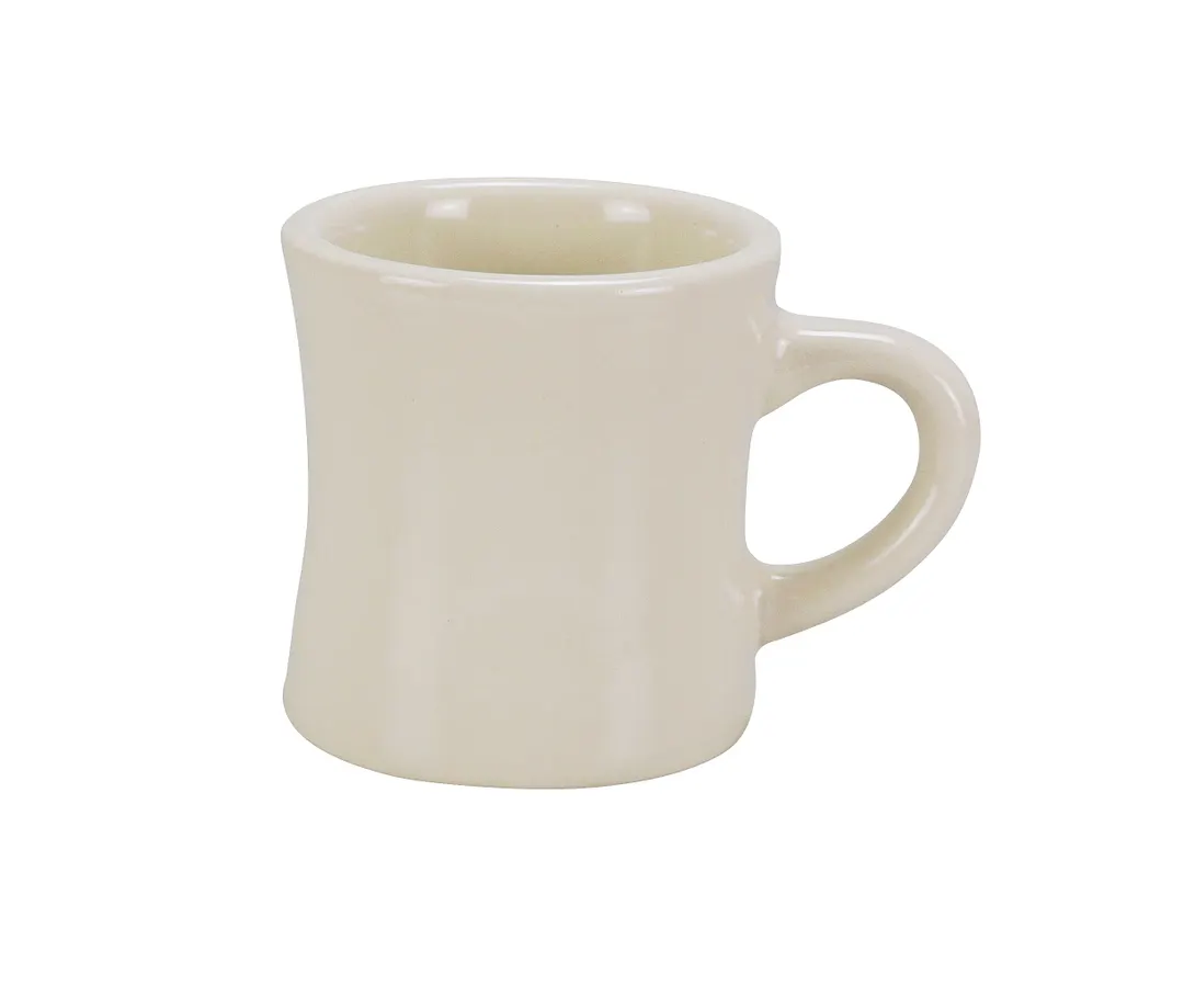Yanco RE-75-H China Mug, 8-Ounce, 3-1/2" Dia x 3-1/2" H, Ceramic White, Dishwasher Safe - Dozen