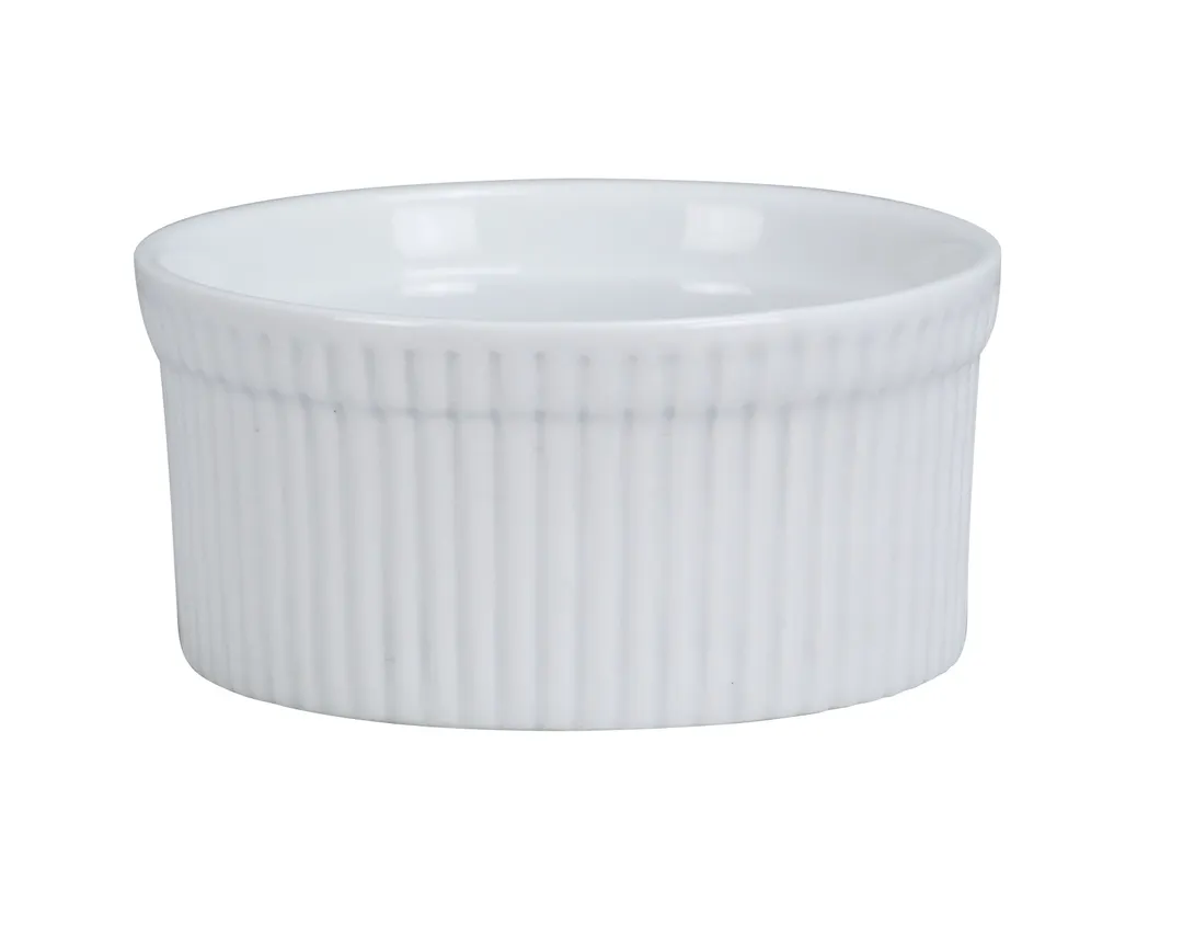 Yanco RK-108 Ramekin, 8‑Oz White Porcelain, 4‑1/8" Dia x 2" H, Oven & Microwave Safe - Dozen