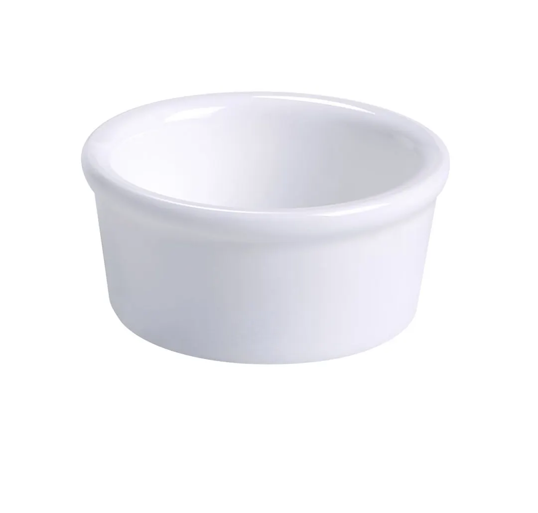 Yanco RK-201 China Ramekin/Sauce Cup, 1 oz, 2-1/4" Dia. x 1" H, White Porcelain - Dozen