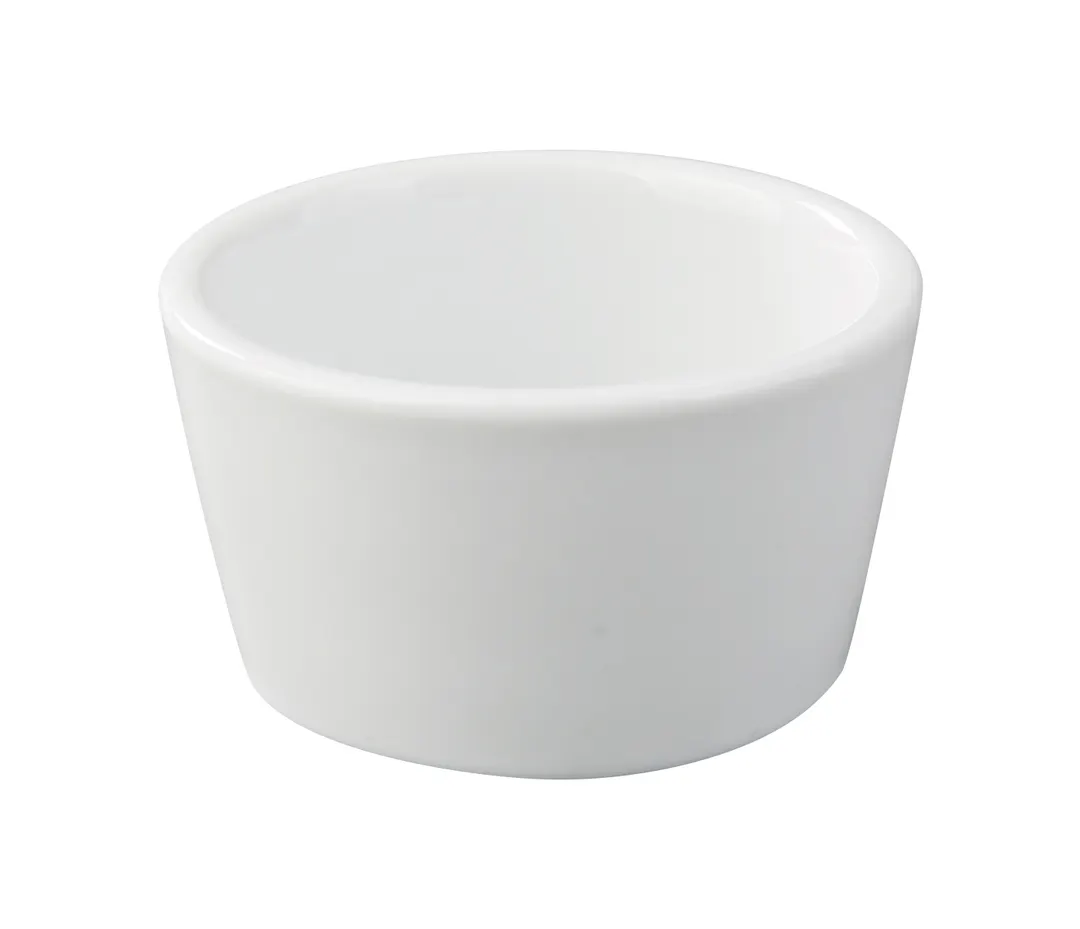 Yanco RK-304 - 4 Oz White China Ramekin, 2 3/4" Dia x 1 1/4" H, Oven Safe - Dozen