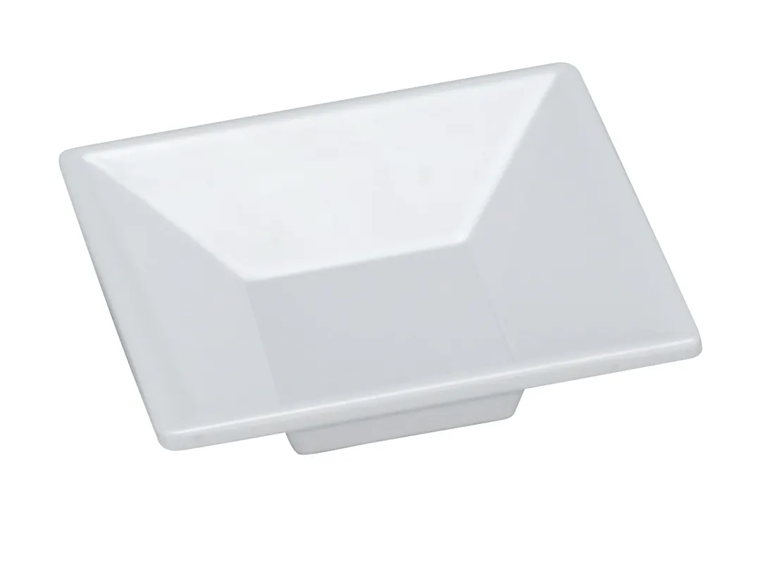 Yanco RM-103 Rome Square Plate, 3" x 3" White Melamine, Dishwasher Safe - Dozen