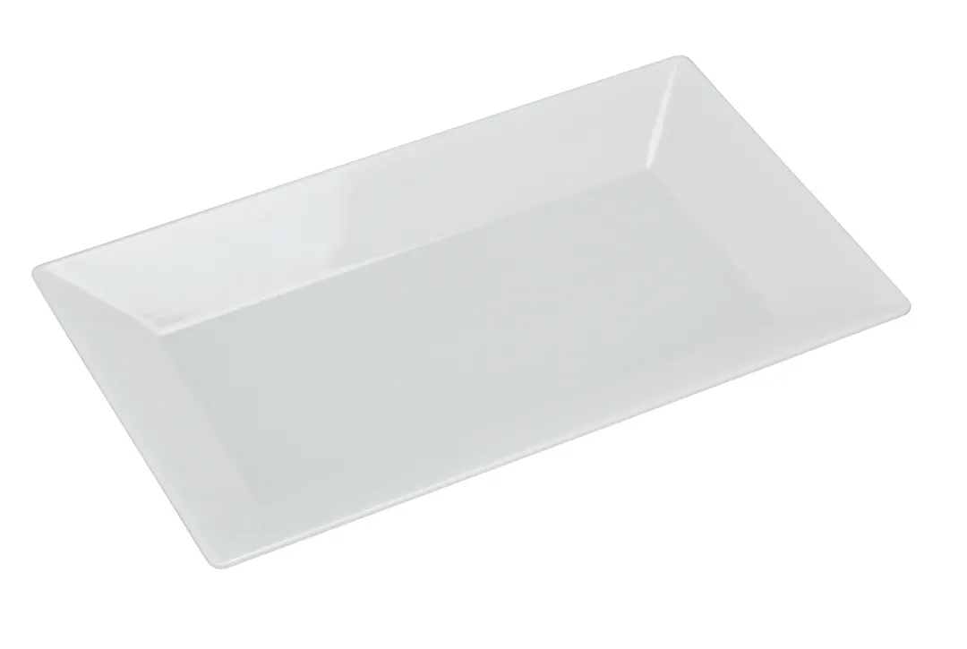 Yanco RM-214 Rome Plate, 14" x 8" Rectangular Melamine Plate, White, Dishwasher Safe - Dozen