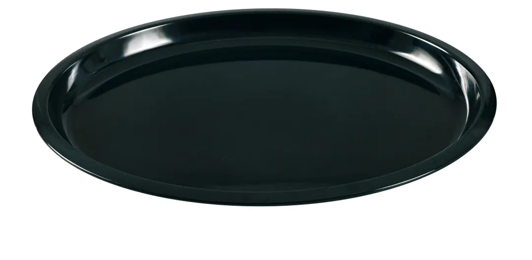 Yanco RM-3022BK - 22" x 18" x 1-1/4" Oval Melamine Serving Platter, Black, Deep Dish, Dishwasher Safe