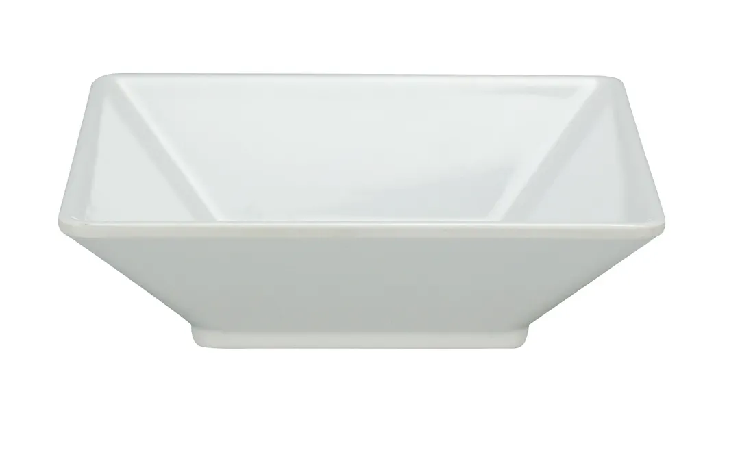 Yanco RM-307 - 22 oz White Square Melamine Bowl, 7" L x 7" W x 2" H, Dishwasher Safe, - Dozen