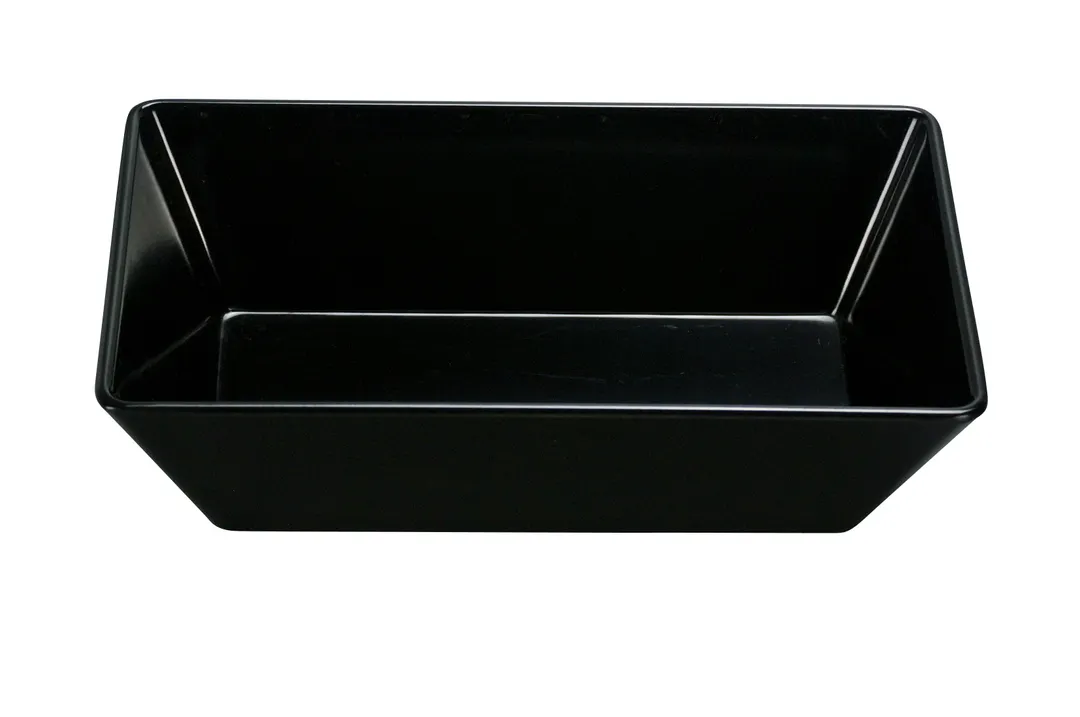Yanco RM-610BK Rectangular Deep Plate, 9-3/4" L x 5-7/8" W x 2-1/2" H, Black Melamine - Dozen