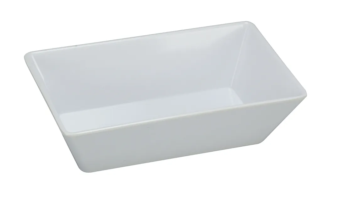 Yanco RM-614 Rome Rectangular Deep Plate, 13-3/4" L x 10" W x 2-1/2" H, White Melamine - Dozen