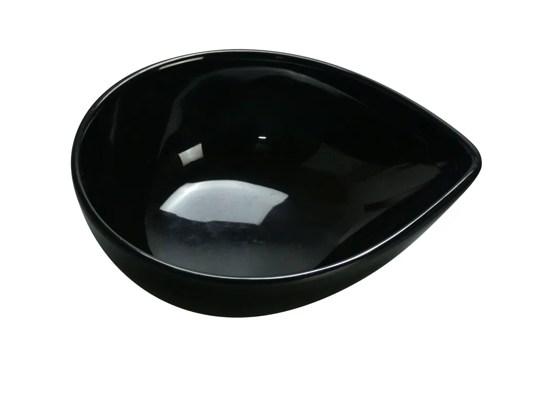 Yanco RM-706BK - 10 oz Oval Melamine Bowl, 5‑3/4" L x 4‑1/2" W x 2" H, Black - Dozen