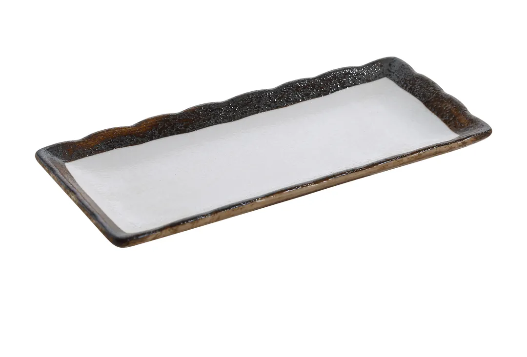 Yanco RO-2110 Sushi Plate 10" x 4-1/4" Rectangular Porcelain Dishwasher Oven Microwave Safe - Dozen