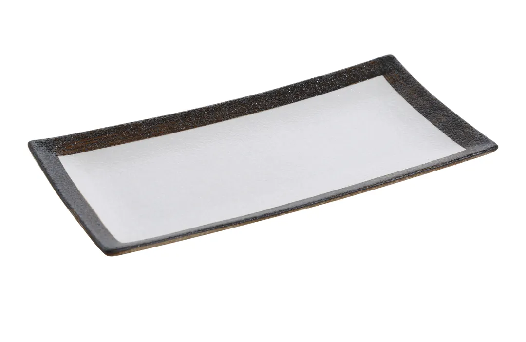 Yanco RO-2112 Rockeye Rectangular China Plate, 11-1/2" x 5-1/2", Porcelain Dishwasher Safe - Dozen