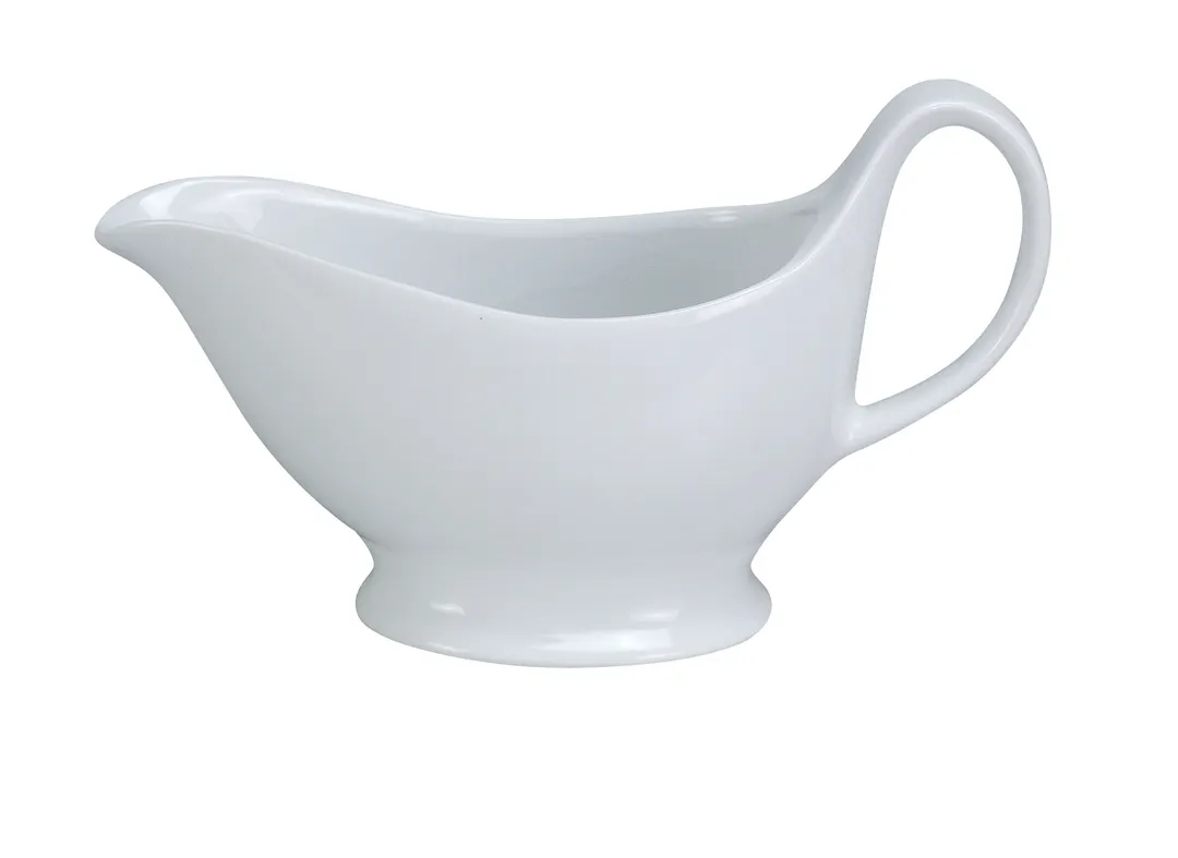Yanco SB-5 - Porcelain 5 Oz Sauce Boat, 7" L x 2-1/4" W x 3-1/2" H, Dishwasher Safe - Dozen