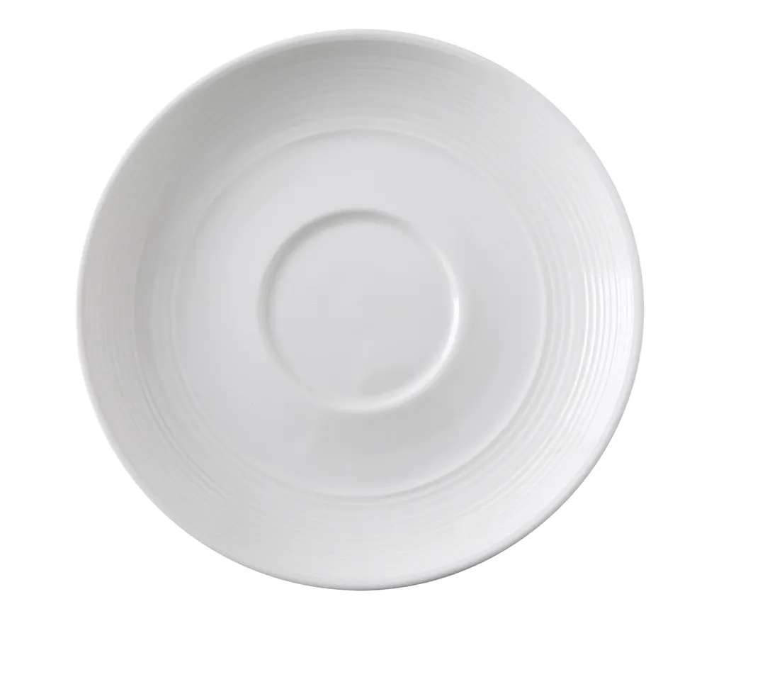 Yanco SH-002 Shanghai Saucer, 6-1/4" Diameter Round Porcelain, Bone White, Dishwasher Safe - Dozen