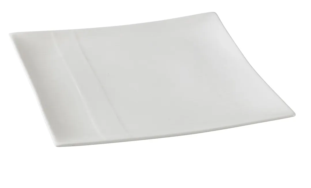 Yanco SH-106 Square China Plate, 6-1/4" x 6-1/4", Bone White Porcelain, Dishwasher Safe - Dozen