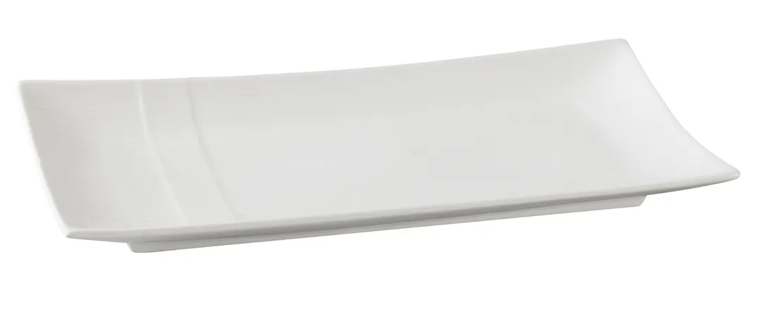 Yanco SH-211 Shanghai Plate, 11-1/4" x 5-1/2" Porcelain White, Dishwasher & Microwave Safe - Dozen