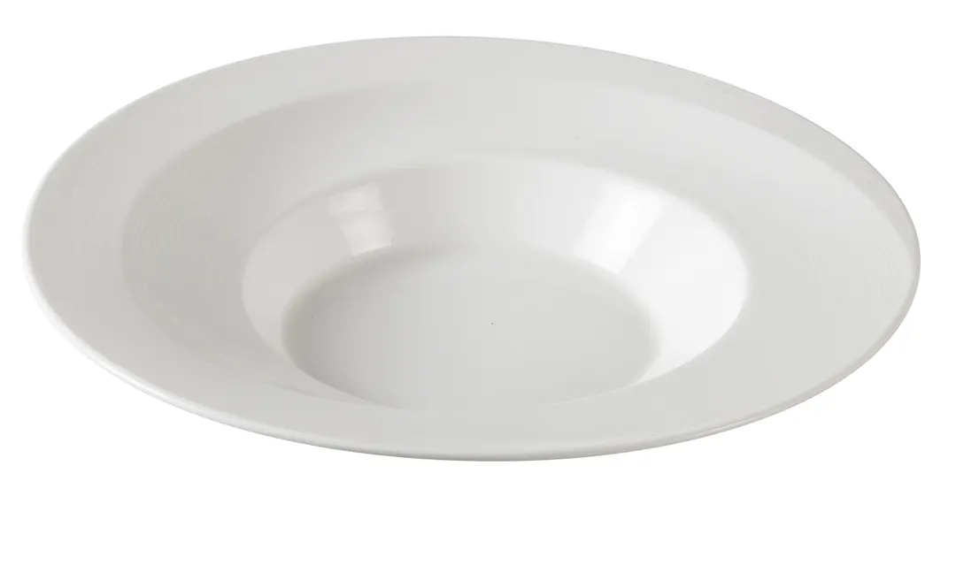 Yanco SH-308 - Soup Plate, 9", 12 Oz, Porcelain White, Rim, Dishwasher & Microwave Safe - Dozen