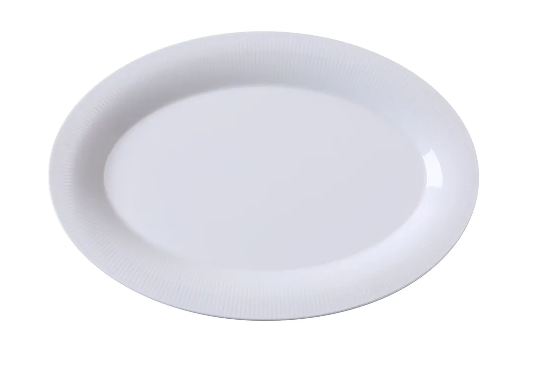 Yanco SI-210 Porcelain Platter, Oval 10" x 7" x 3/4" White, Dishwasher Oven Microwave Safe - Dozen