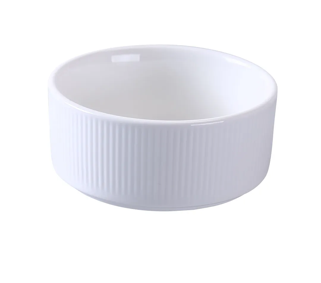 Yanco SI-504 Siena Soup Cup, 8 Oz, 4" Dia x 2" H, Porcelain, Dishwasher & Microwave Safe - Dozen