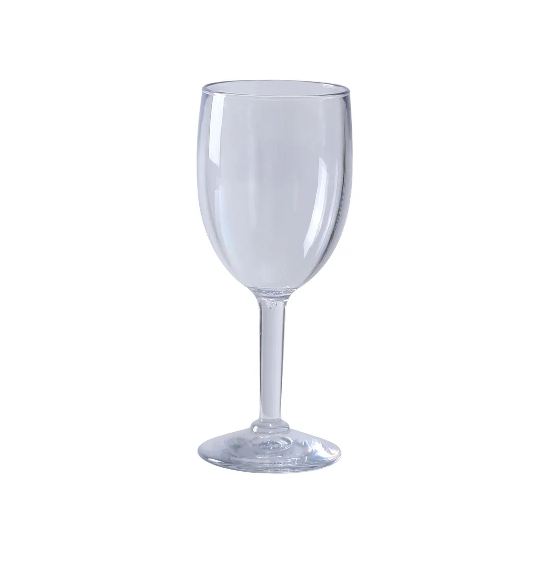Yanco SM-08-WI - 8 Oz Clear SAN Wine Glass, 2-3/4" Diameter x 7" Height, 1 Cup - Dozen