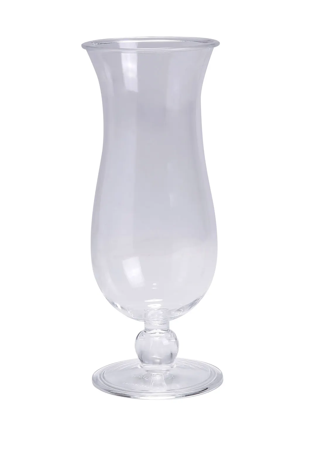 Yanco SM-16-R Hurricane Glass, 16 Oz (1 Pt) Clear SAN Plastic, 3-1/3" x 8" Dishwasher Safe - Dozen
