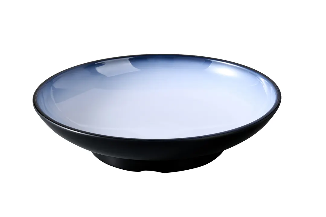 Yanco SN-310 - Sentry Pasta Bowl 35 oz (1 qt) 9 7/8"×2 1/4" Melamine White/Black - Dozen