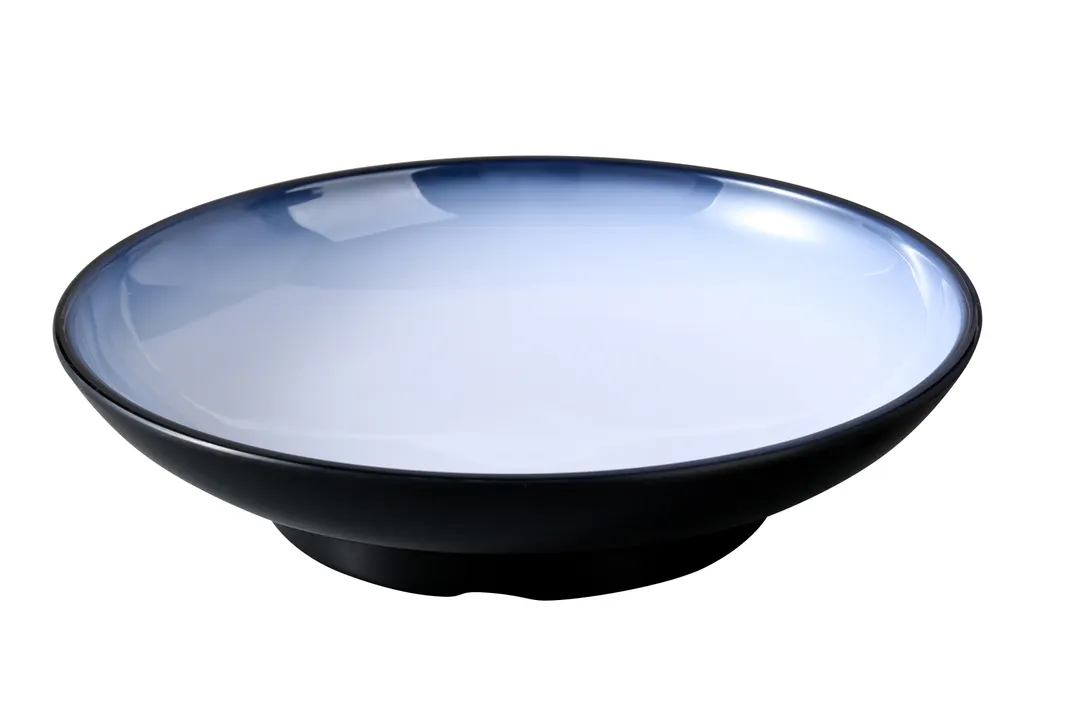 Yanco SN-311 Pasta Bowl, 55 oz (1 qt), 11"×2½" White/Black Melamine, Dishwasher‑Safe - Dozen