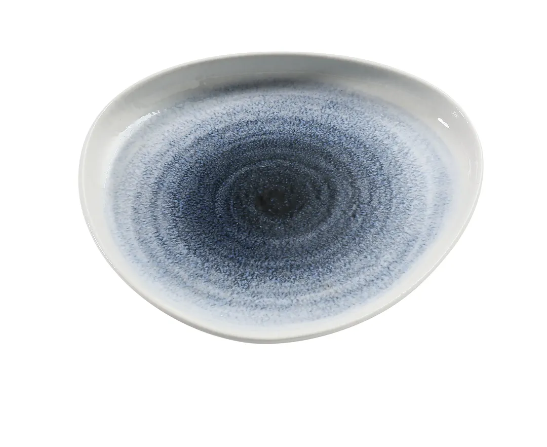 Yanco UN-311 11.75" Triangular China Plate With Rolled Edge And Coupe Rim - Dozen