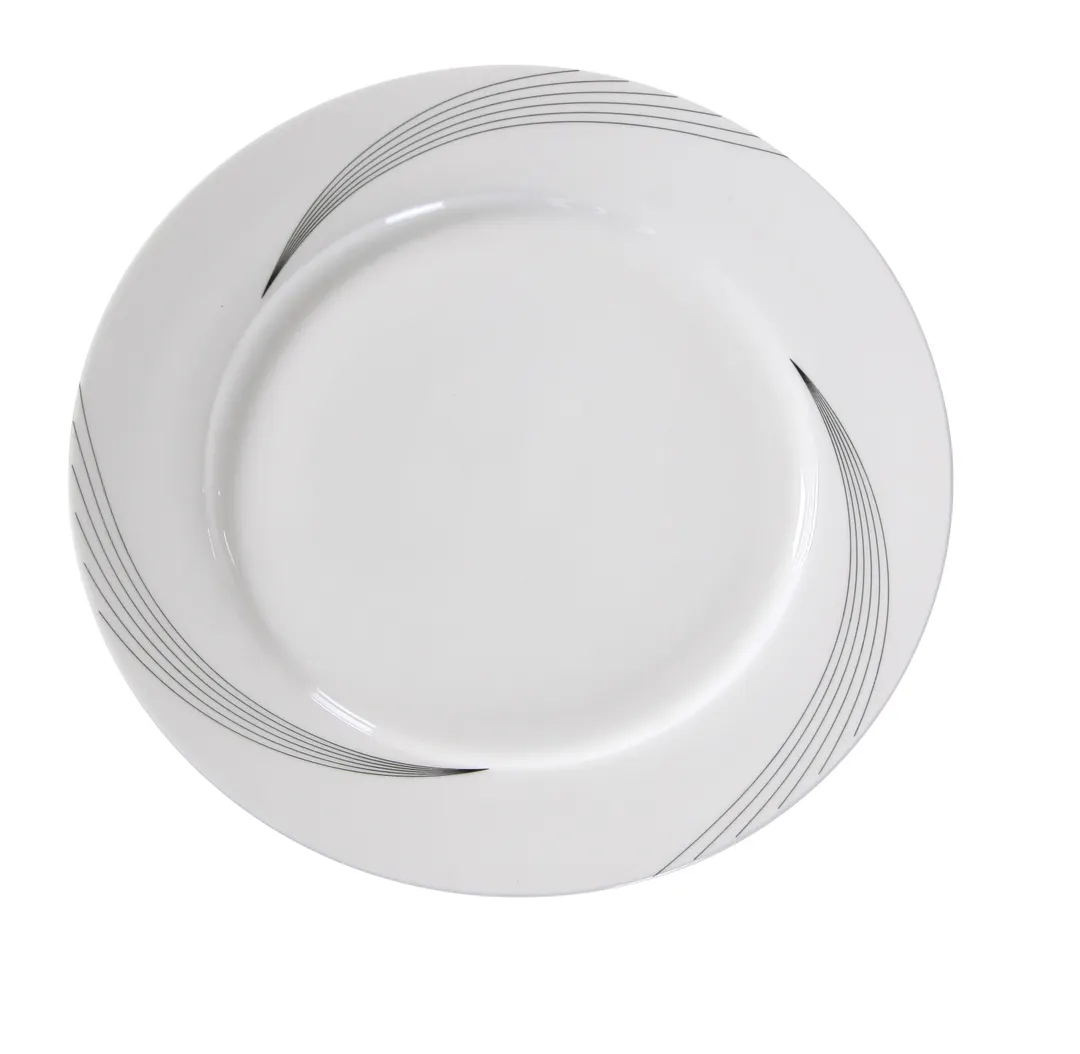 Yanco UR-106 Urban Line Plate, 6-1/4" Round Porcelain, Bone White, Wide Rim, Dishwasher Safe - Dozen