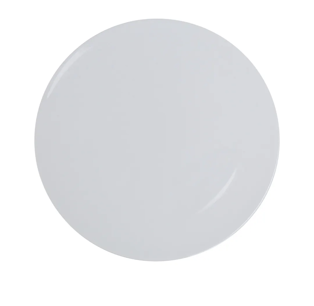 Yanco VE-110 Venice Pizza Plate, 10.5" Round Melamine Dinner Plate, White, Dishwasher Safe - Dozen