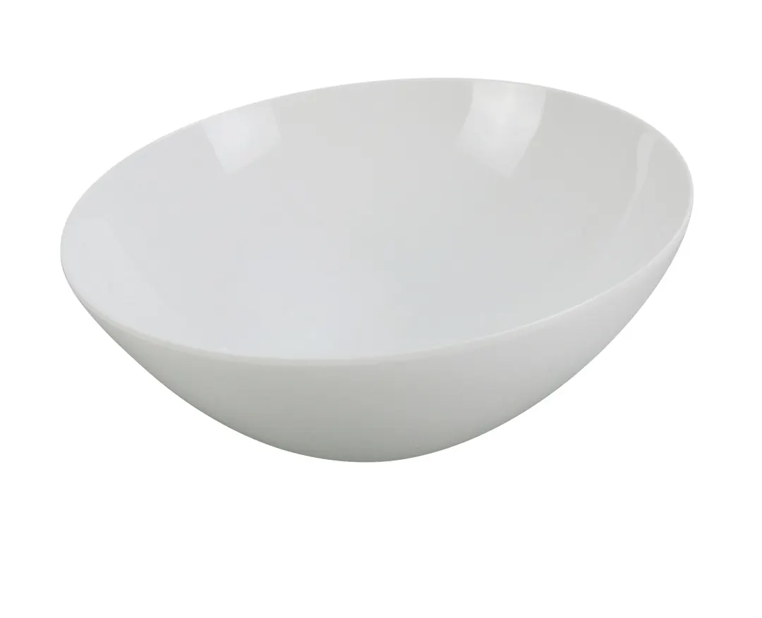 Yanco VE-207 - Plastic Salad Bowl, 7" Diameter, 22 oz, White Melamine, Round - Dozen