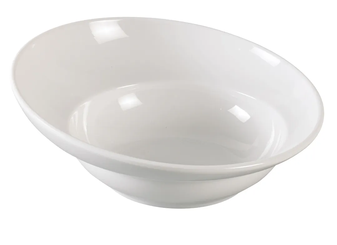 Yanco VE-712 Venice Sheer 68 Oz White Melamine Salad Bowl, 12" Diameter, Dishwasher Safe - Dozen