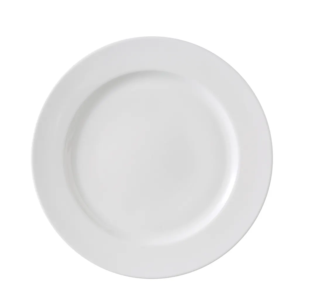 Yanco VS-112 Versailles Plate, 12" Dia x 3/4" H, China, Glazed Magnesia, Dishwasher Safe - Dozen