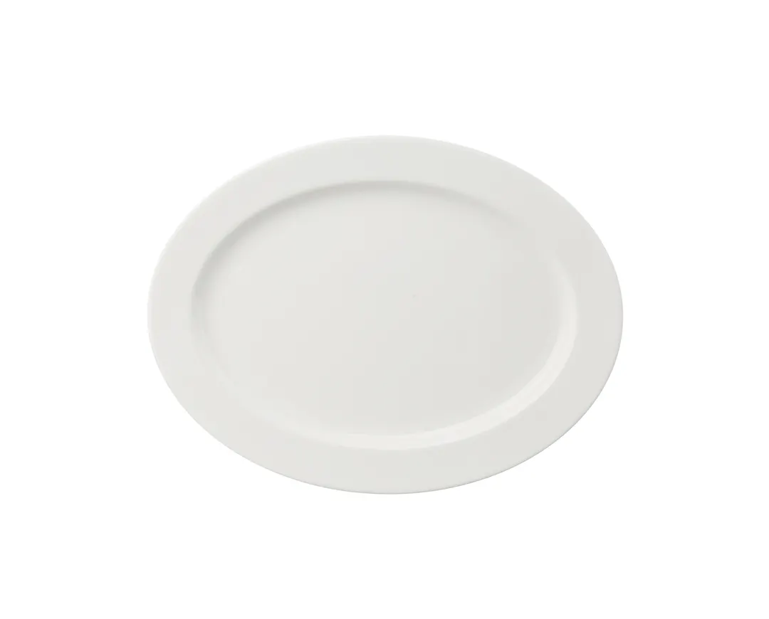 Yanco VS-210 Platter 10" Dia x 7 1/2" H, Wide Rim, White Mag China Glazed Dishwasher Safe - Dozen