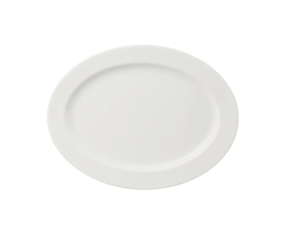 Yanco VS-212 Versailles Platter, Round 12" White China, Glazed, Wide Rim, Dishwasher Safe - Dozen
