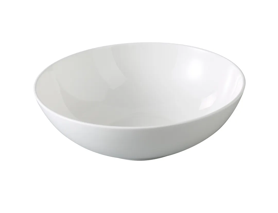 Yanco VS-508 - Ramen Noodle Bowl, 48 oz (1.5 Qt) 8" x 3" White China, Dishwasher Safe - Dozen
