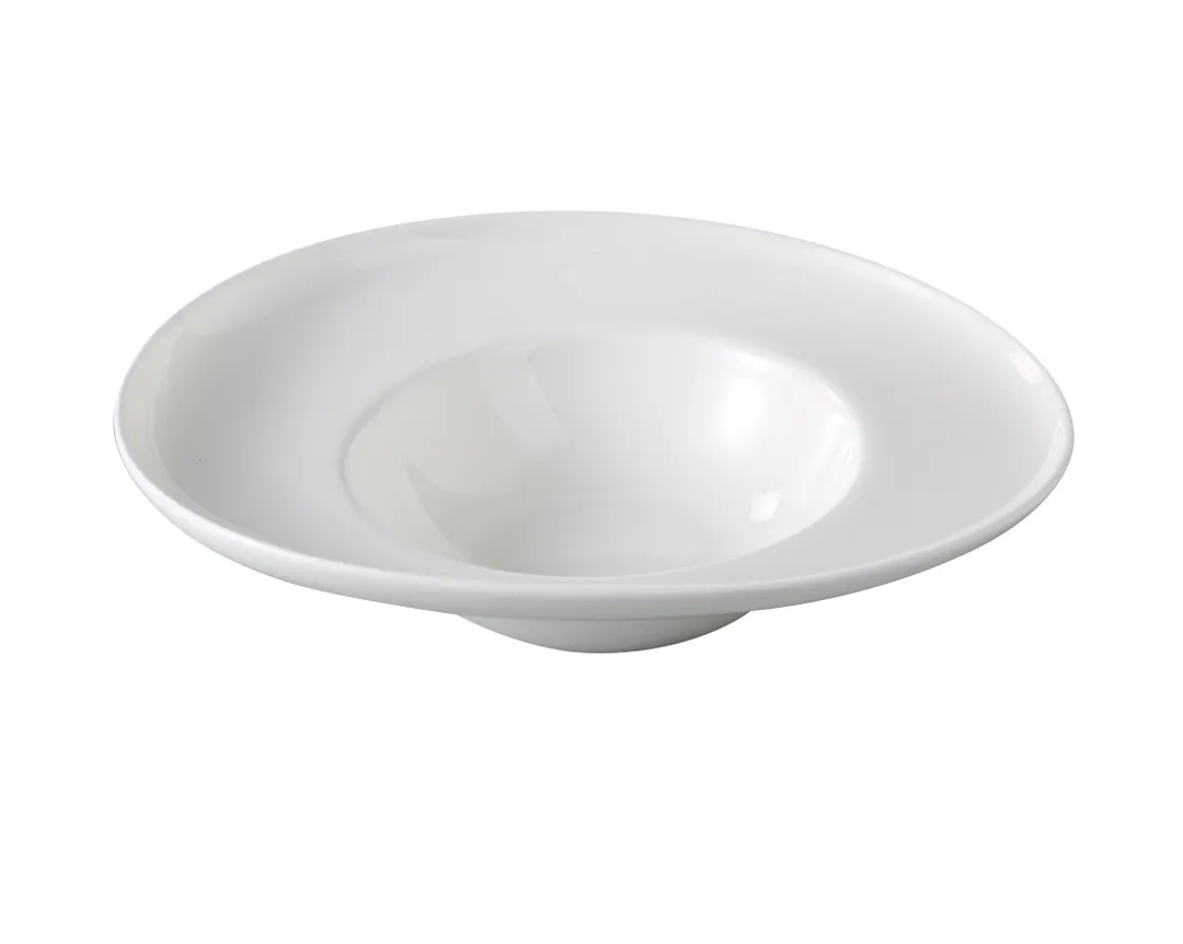Yanco VS-609 Versailles Dessert Plate, 10 oz, 9½" Diameter White China, Dishwasher Safe - Dozen