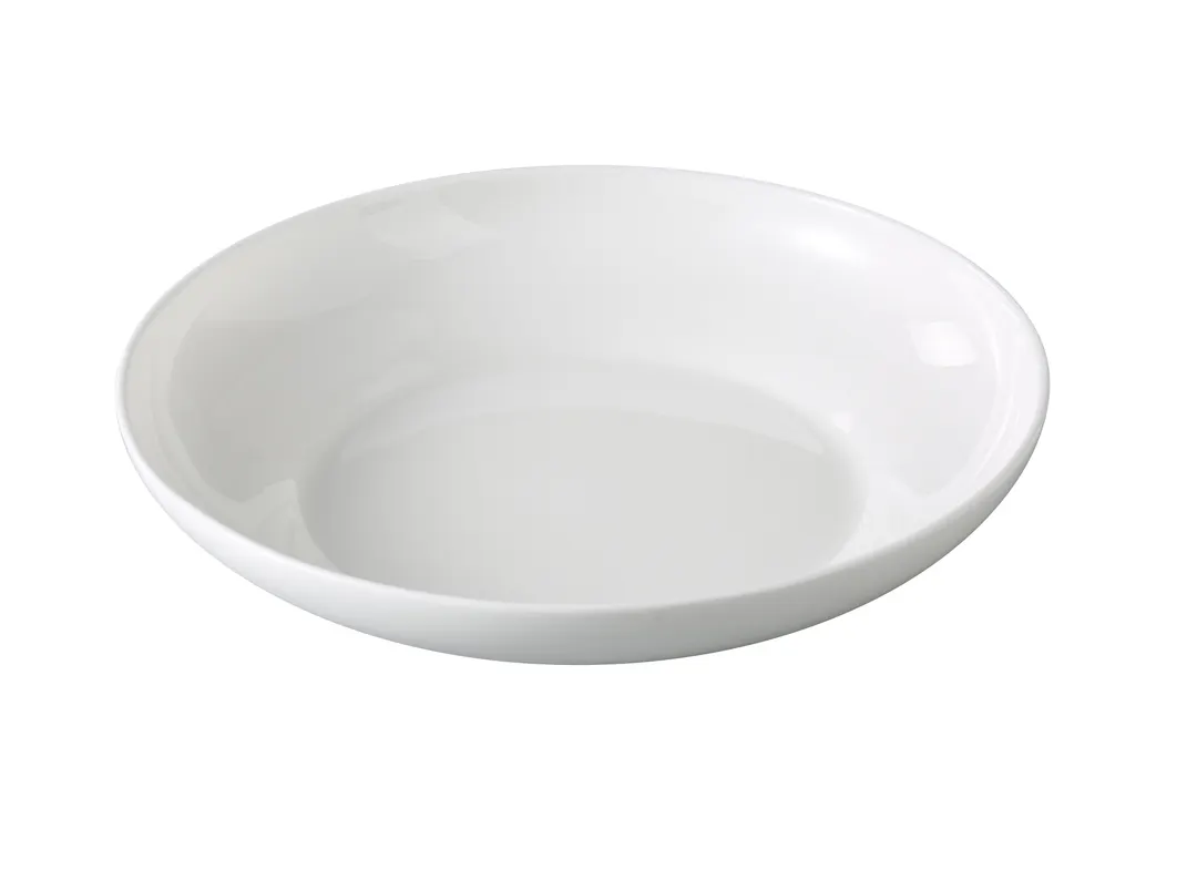 Yanco VS-709 - 30‑Oz Pasta Bowl, 9" Dia x 1 7/8" H, White Magnesia China, Dishwasher Safe - Dozen