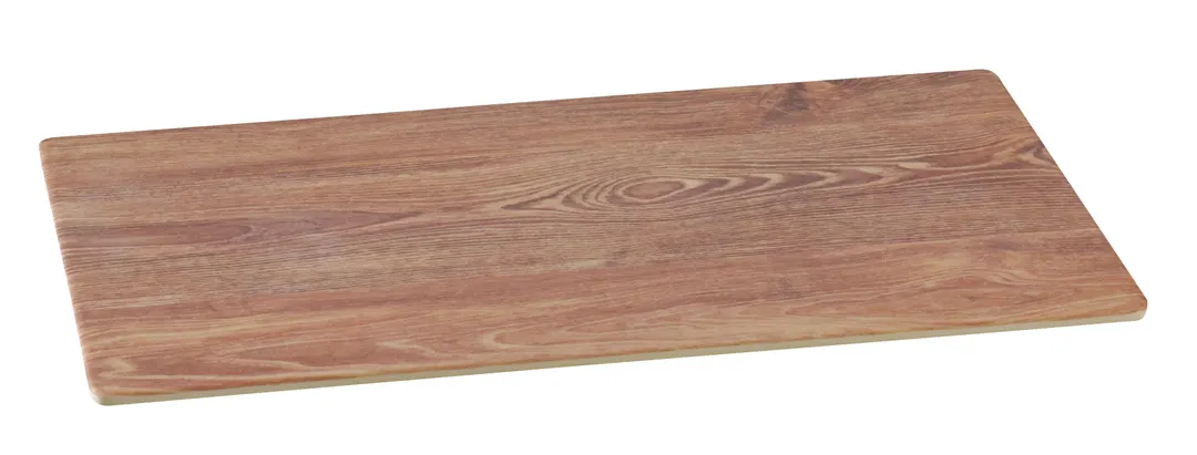 Yanco WD-210 Rectangular Serving Tray, 10½" x 6¼" Melamine Wood‑Look Brown Dishwasher Safe - Dozen