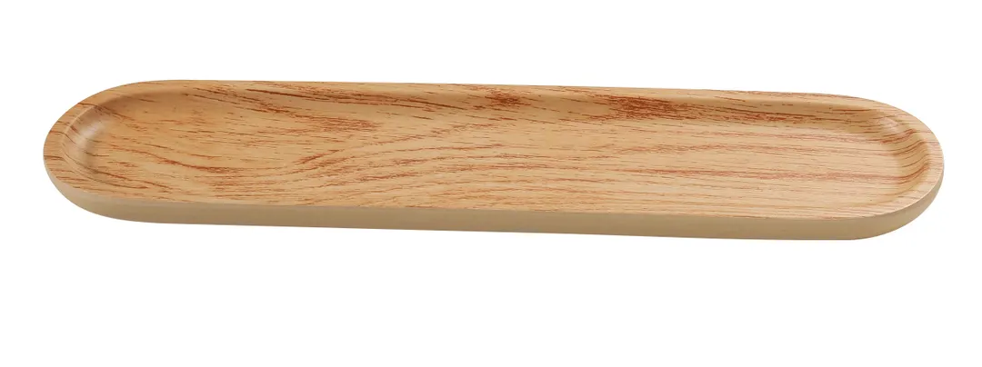 Yanco WD-2615 Sushi Tray, 15.5"W x 0.875"D x 3.5"H Rectangular Melamine Golden Oak - Dozen