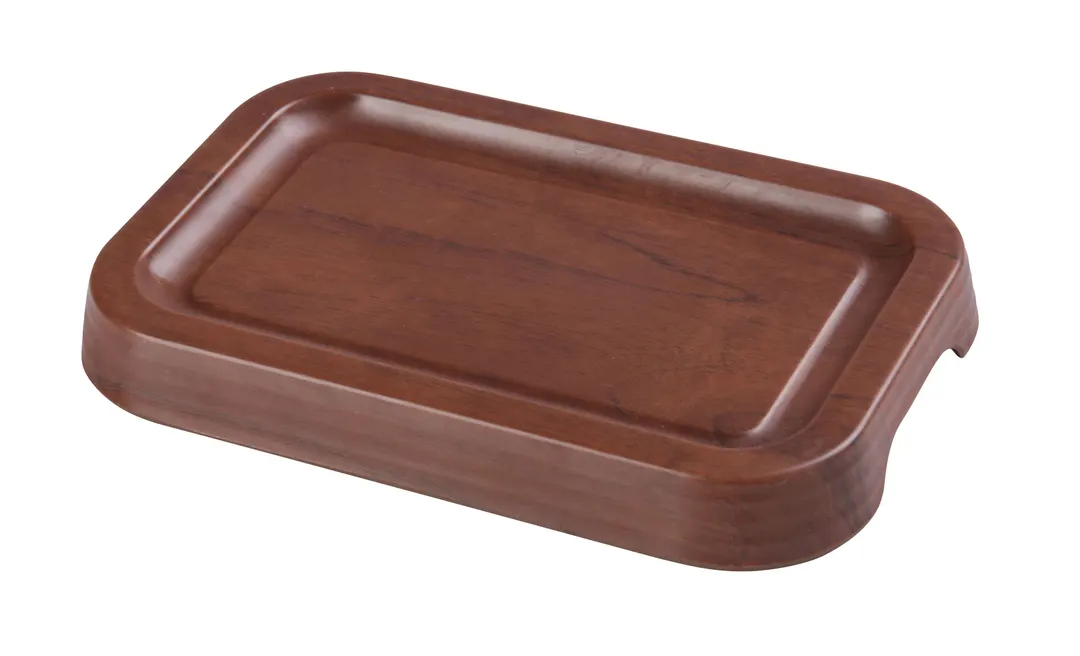 Yanco WL-408 Tray - 7-3/4" W x 5" D x 7/8" H Melamine In Browns, Dishwasher Safe - Dozen