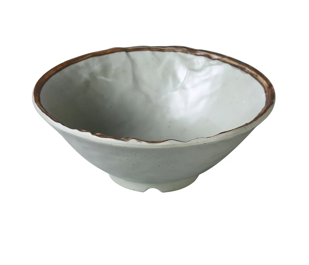 Yanco YO-5006 - 11 Oz Matte Green Melamine Round Ramen Bowl, 5-1/2" Dia x 2" H - Dozen