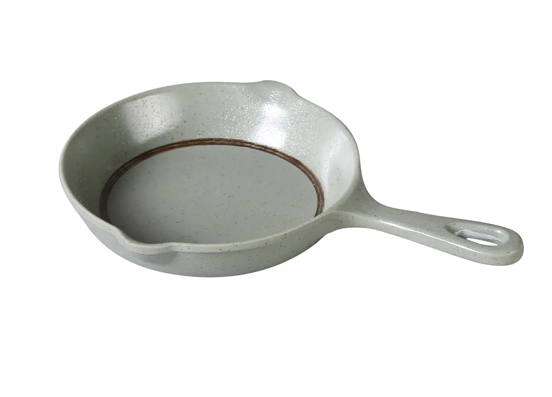 Yanco YO-5010 Yoto Pot Plate Skillet Server, 14 Oz, 10"x6-1/2"x1-1/2" Melamine Green - Dozen