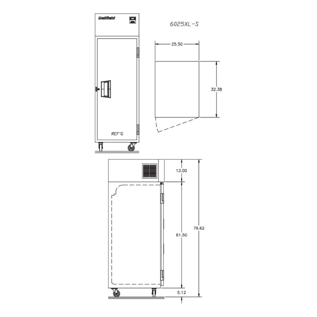 Delfield 6025XL-S Solid Door Reach-In Refrigerator